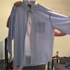 Stafford Blue Dress Shirt Elegant Formal Wear